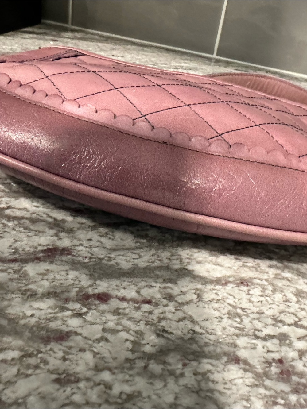Brighton Quilted Purple Shoulder Bag